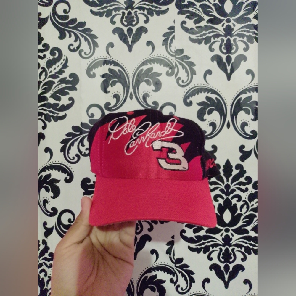 Vintage 90s Nascar Dale Earnhardt Sharktooth Logo Athletic Snapback Hat